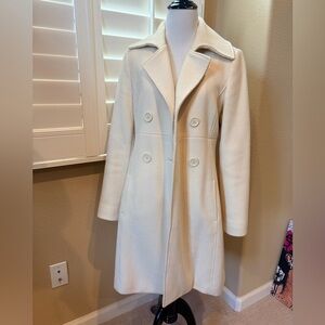 Old Navy Cream Double-Breasted Trench Coat